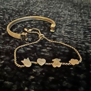 2 bracelets silver